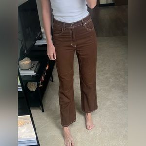 Reformation brown cowboy jeans